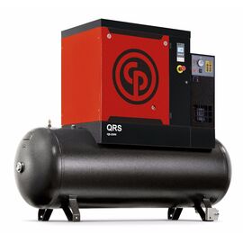 Chicago Pneumatic QRS 15D TM, 15 HP Rotary Screw Air Compressor, 54.9 CFM @ 125 PSI, 120 Gallon Tank & Air Dryer, 3-Phase