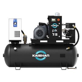 Kaishan 5 HP Rotary Screw Air Compressor, 18 CFM, Air Dryer, 80 Gallon Tank, 3-Phase, PK T-005A3F8D8U