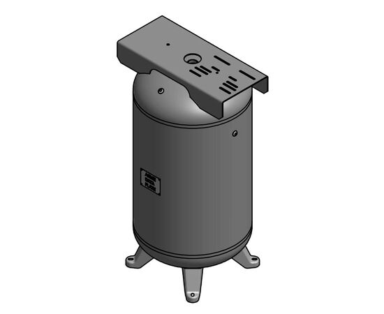 80 Gallon Air Tank with Feet and Top Plate Vertical 200 PSI ASME Coded  | A10046