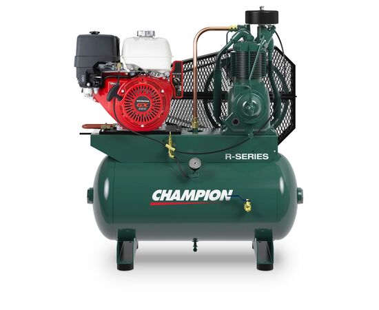 HGR7-3H 13HP Gas Engine Drive Image with R-15 pump and Honda GX 390 engine mounted on a 30 gallon tank