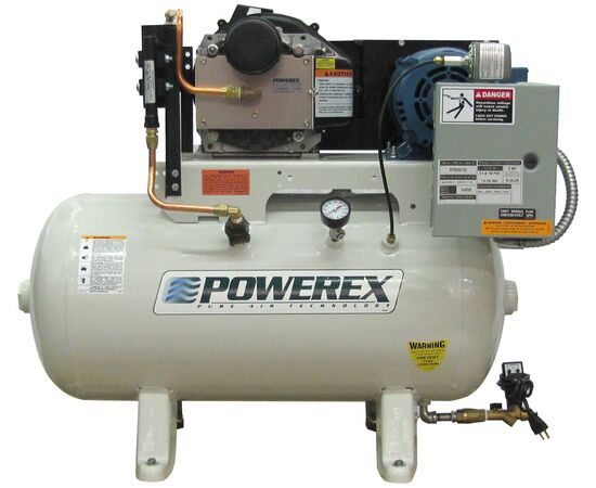 Powerex 5 HP Air Compressor High Pressure Oilless 60 Gallon Tank | 3-Phase | STS0502-HP