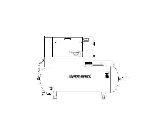 Powerex 5 HP Air Compressor Oilless Scroll 60 Gal Tank 15.2 CFM | 1-Phase | SES1518TM
