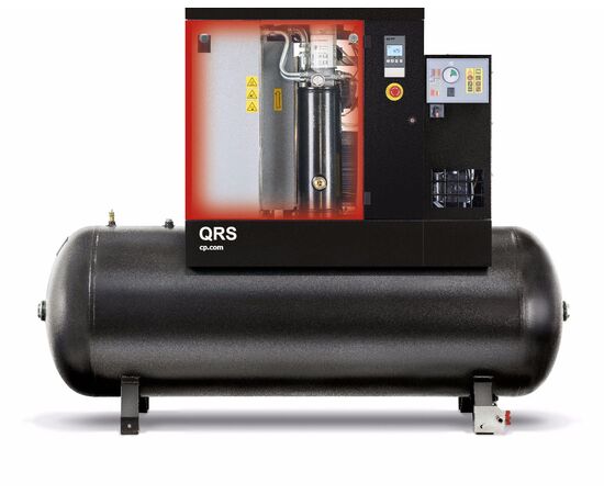 10 HP Rotary Screw Air Compressor 35.2 CFM, 150 PSI, 132 Gallon Tank & Dryer | QRS 10D 150 TM