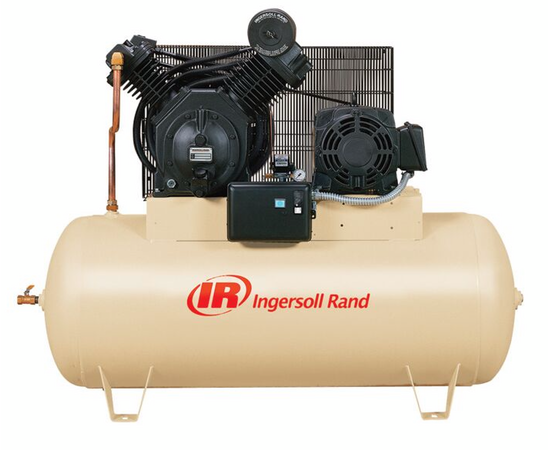 Value Ingersoll Rand 7100E15-V, 15 HP Air Compressor 50 CFM, 175 PSI, 120 Gallon Horizontal Air Tank