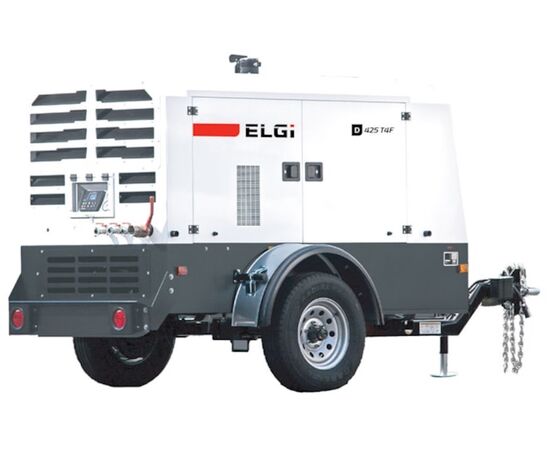 ELGi D425T4F, 425 CFM Portable Diesel Driven Rotary Screw Air Compressor