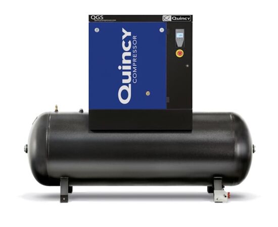 Quincy QGS 15 TM-3 15 HP Rotary Screw Air Compressor, 56 CFM, 120 Gallon Air Tank, 208-230/460 Volt, 3-Phase