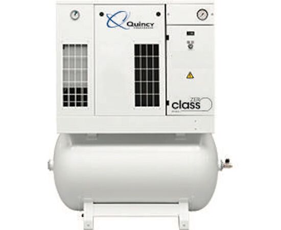 Quincy QOF-7.5 TMD, 7.5 HP Oilless Scroll Air Compressor 20.8 CFM, 116 PSI, Air Dryer & 70 Gallon Air Tank, 230/460-Volt 3-Phase
