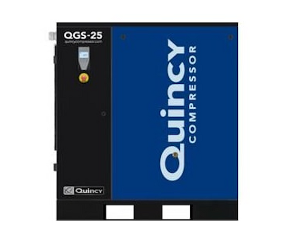 Quincy QGS 30 BM-3, 25 HP Rotary Screw Air Compressor, 117 CFM, 125 PSI, 208-230/460-Volt, 3-Phase