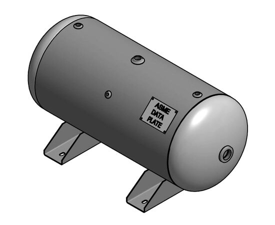 30 Gallon Air Tank Horizontal with Feet Only | SteelFab | A10027