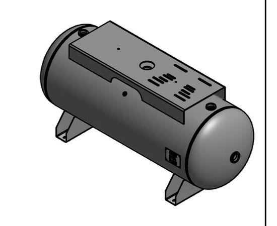 120 Gallon Air Tank Horizontal with Top Plate | A10034