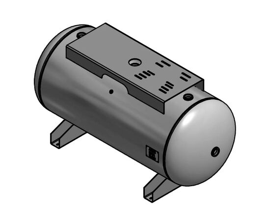 200 Gallon Air Tank Horizontal with Top Plate | A10036