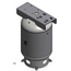 SteelFab 120 Gallon Vertical Air Tank, 30" x 45" with Top Plate, 200 PSI, ASME 200 PSI | A10047